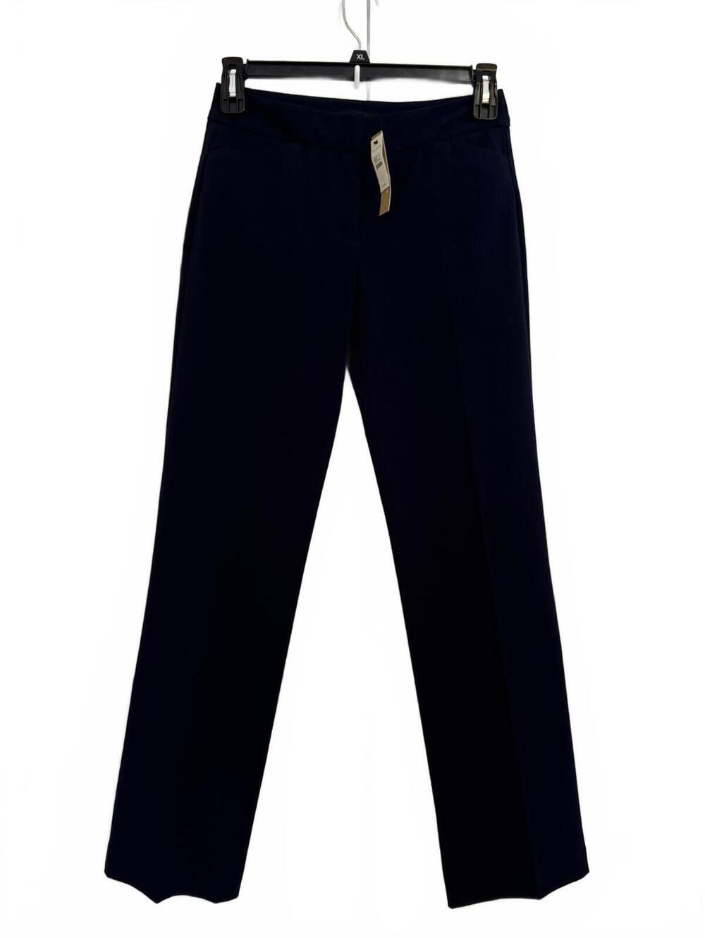 NWT Talbots Signature Slimming Straight-Leg Navy Pants Size 2